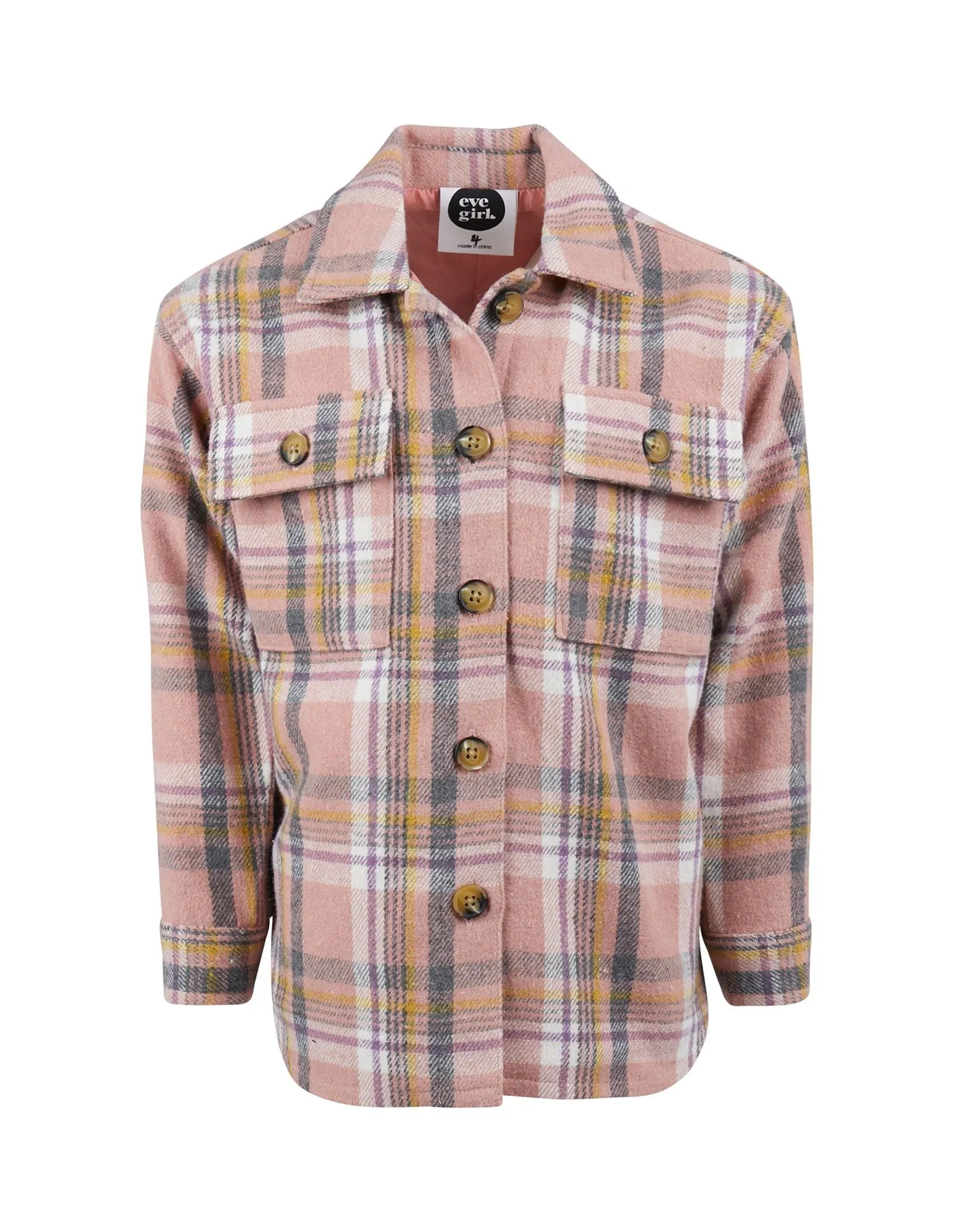 Eve Girl Addison Shacket (8-14) - Check