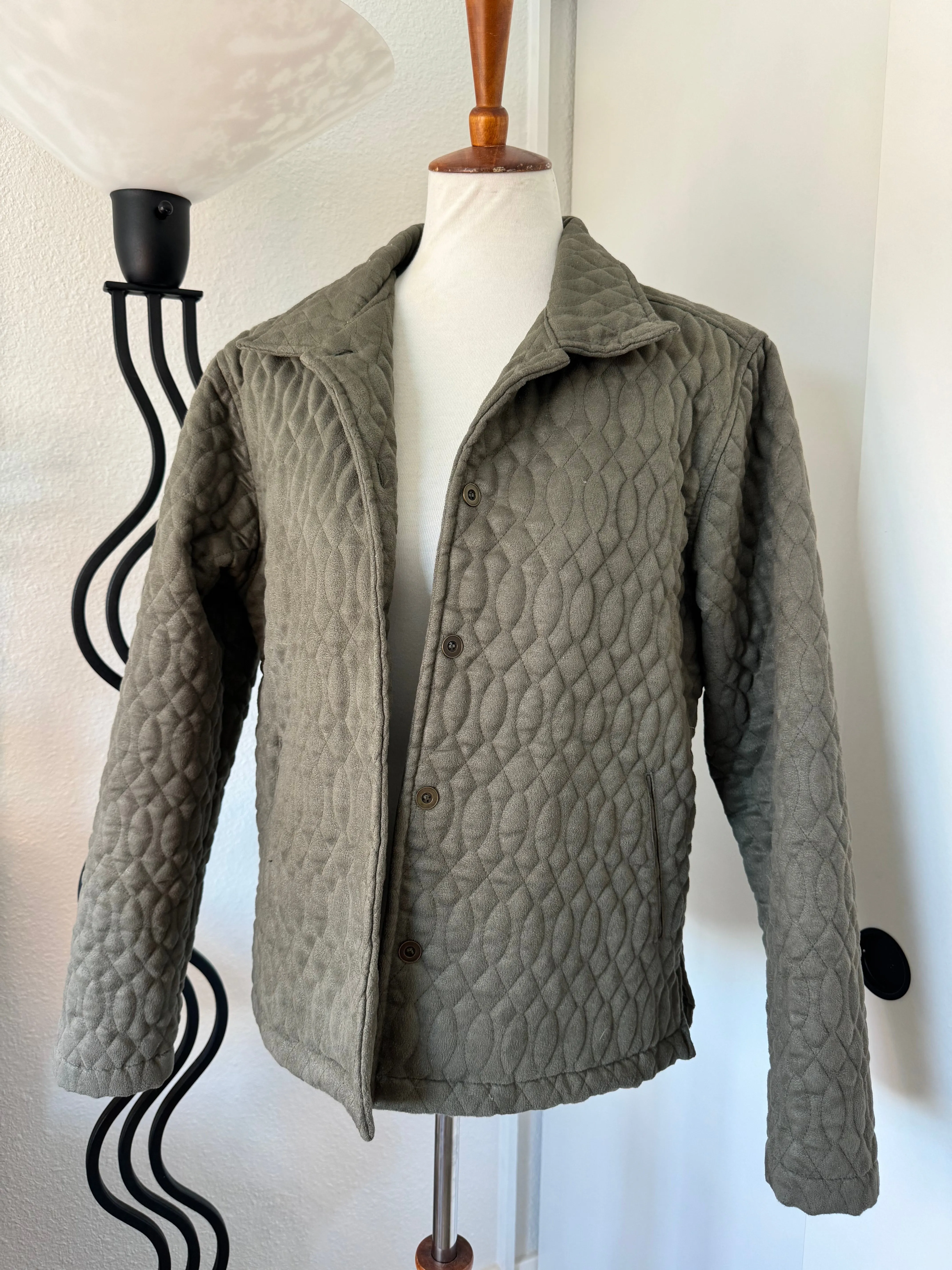 Green Quilted Coat (L)