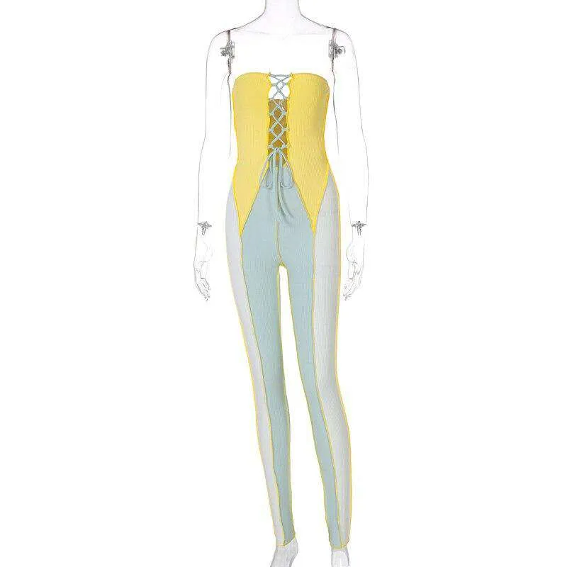 Lace Up Catsuit