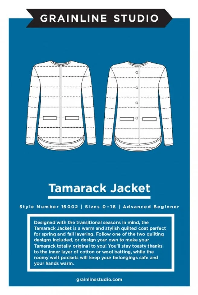 The Tamarack Jacket by Grainline Studio, Size 0-18