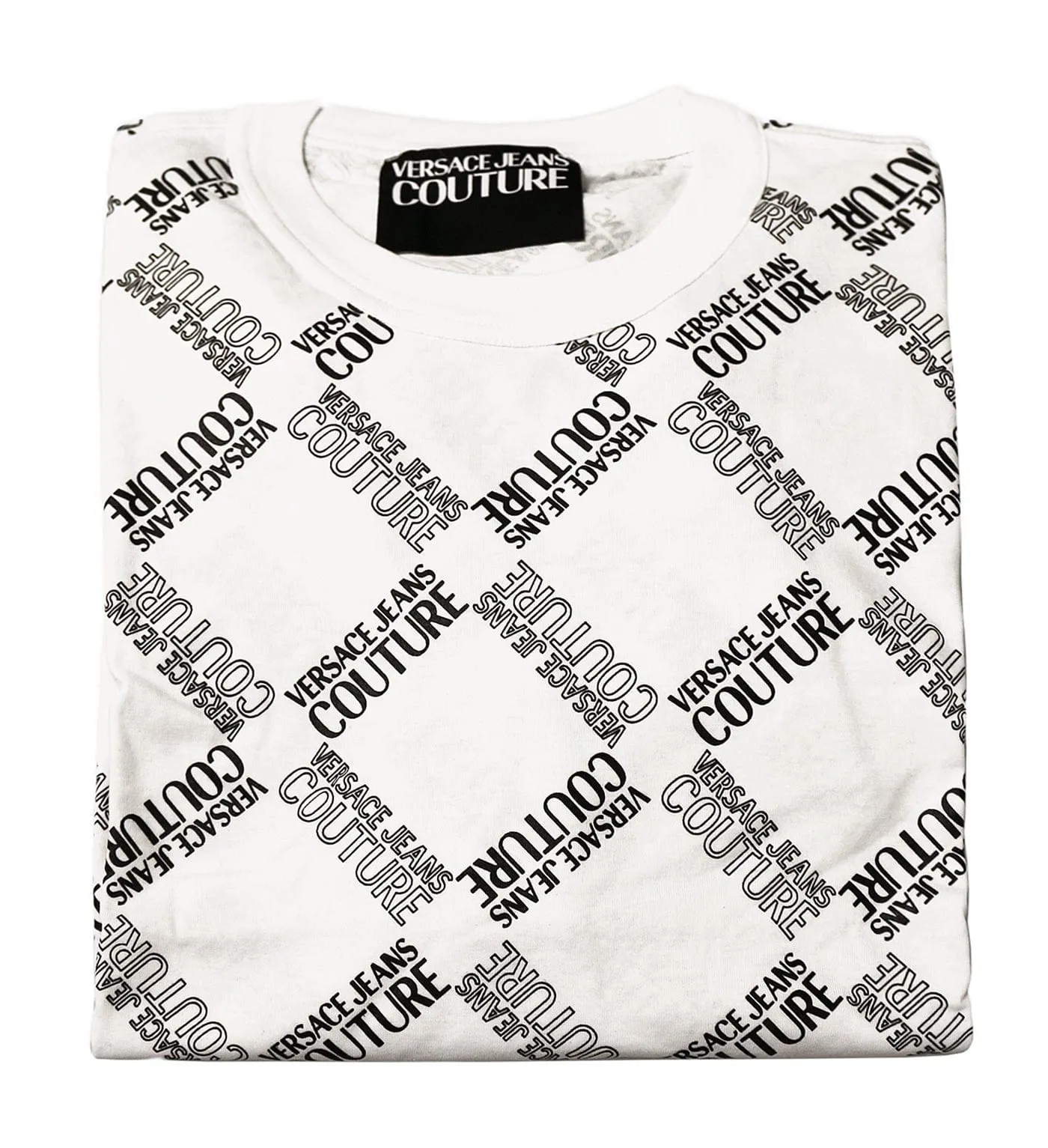 Versace Jeans Couture White Tile Signature Print T-Shirt-