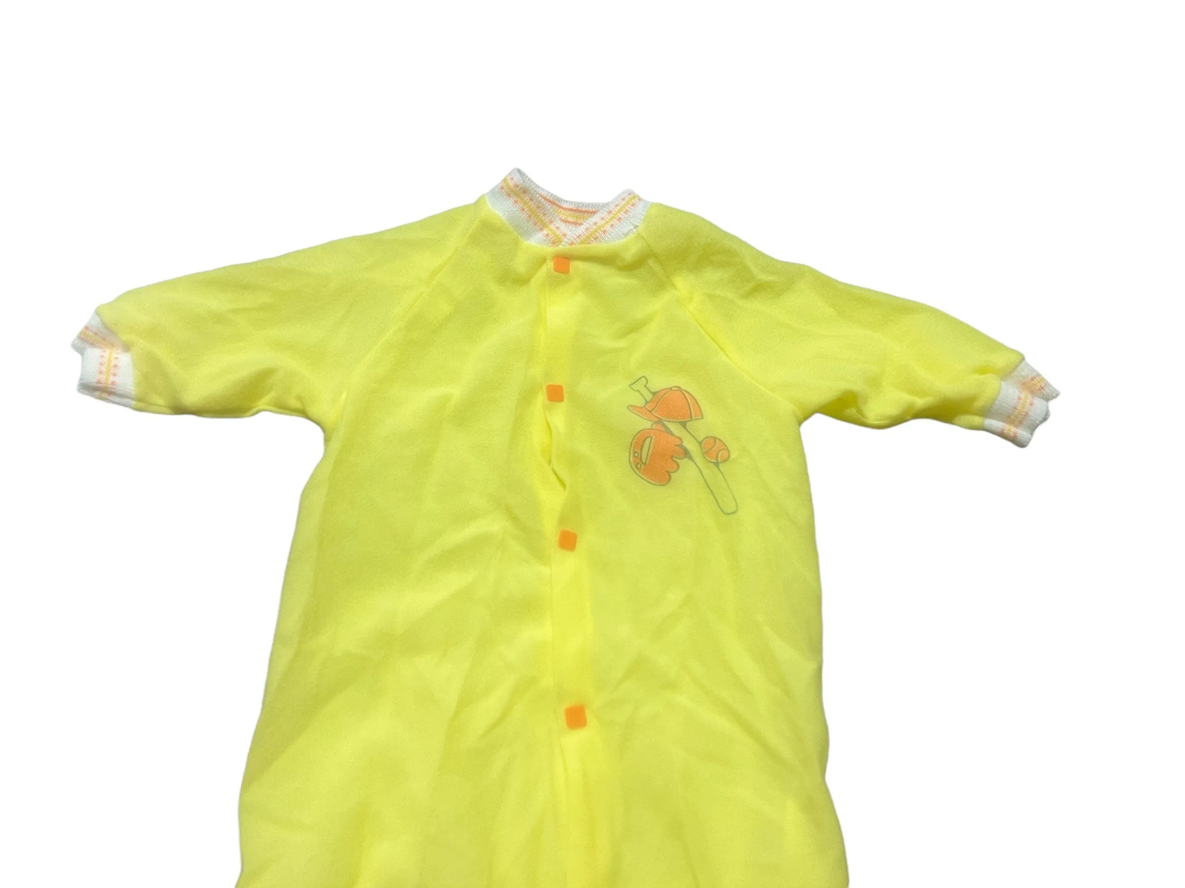 Vintage yellow baby romper M